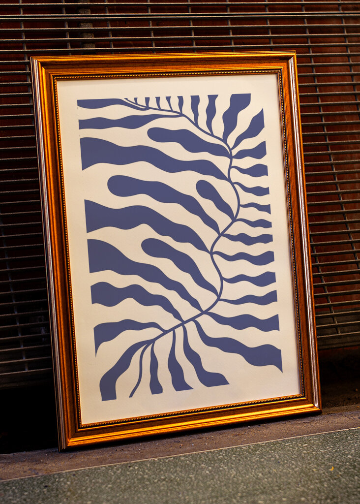 Blå abstrakte bølger