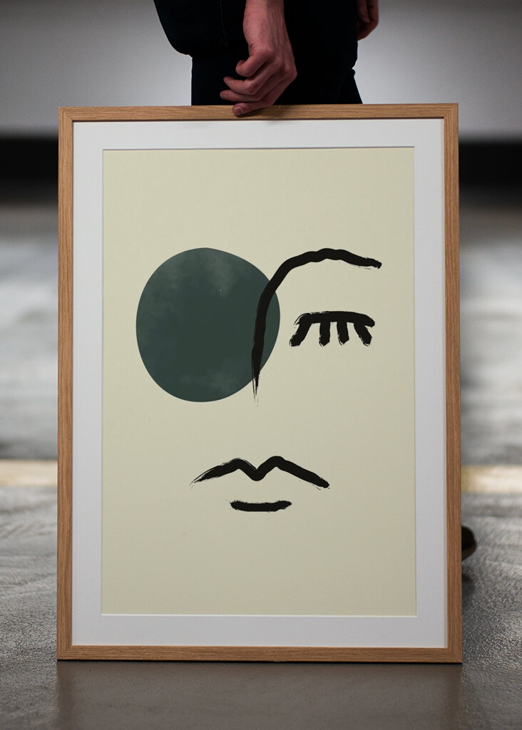 Ansikt Minimalisme Kunst