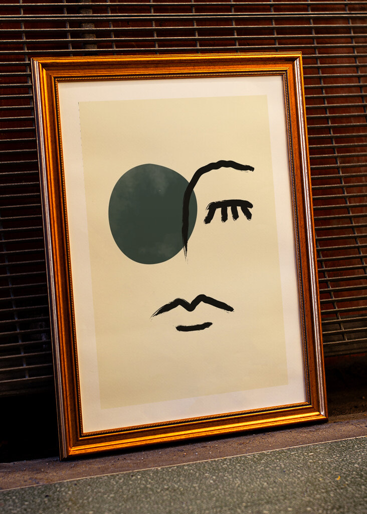 Ansikt Minimalisme Kunst