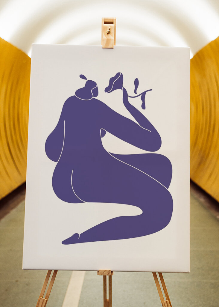 Kék absztrakt forma