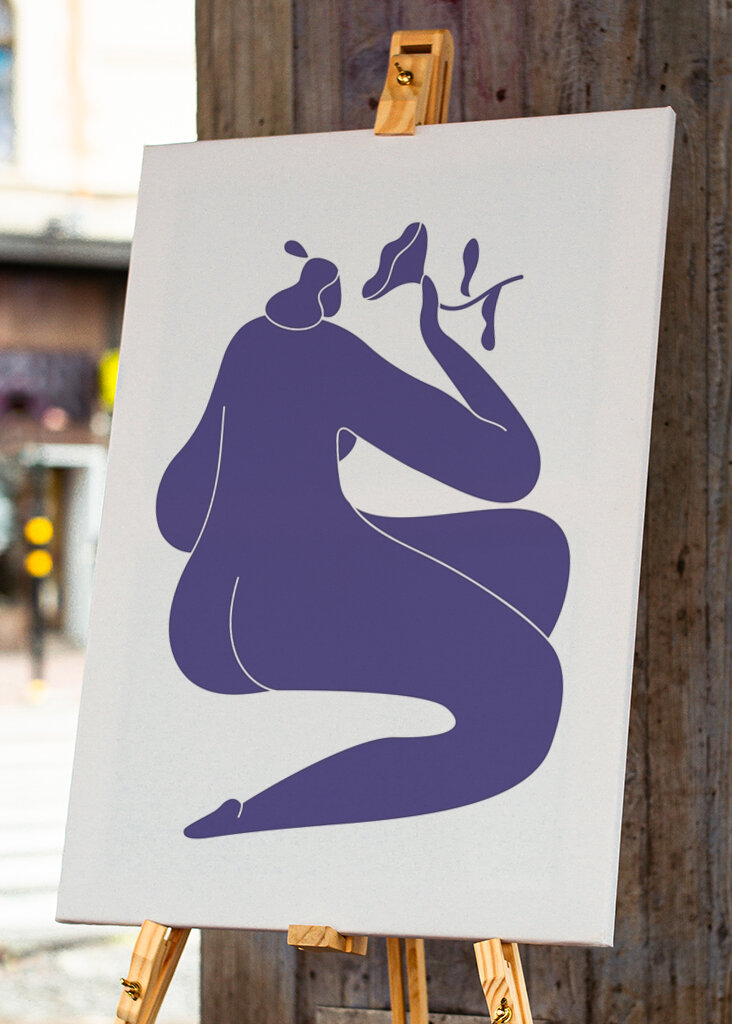 Kék absztrakt forma