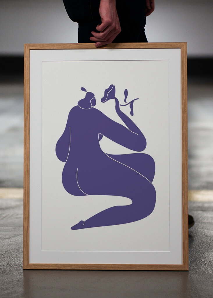 Kék absztrakt forma