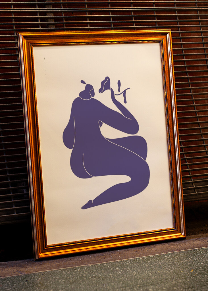 Kék absztrakt forma