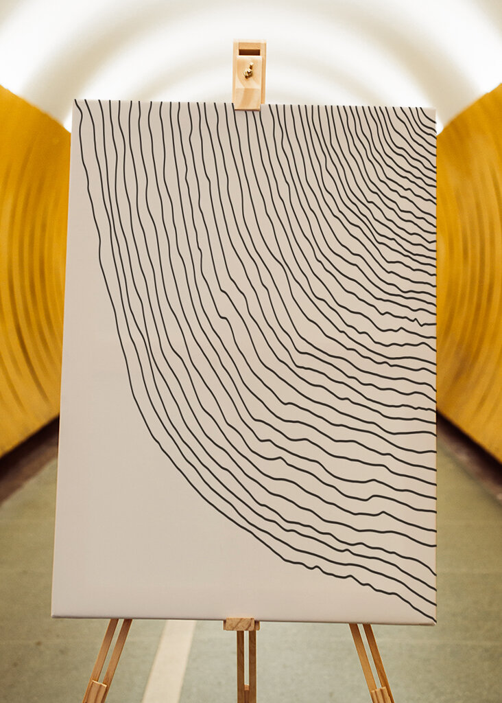 Fließende Linien Kunst