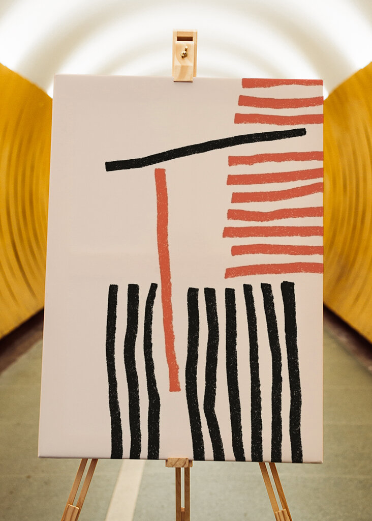 Kühne Strichzeichnungen