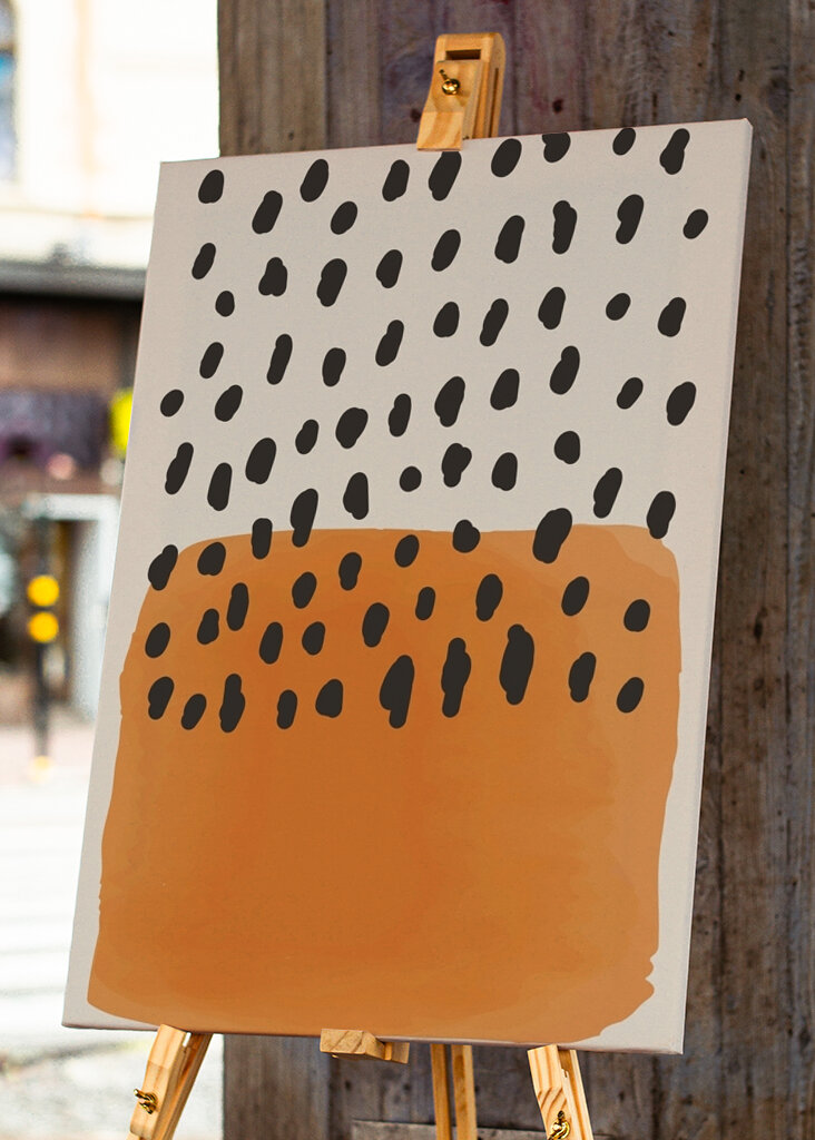 Oranje Stippen Kunst