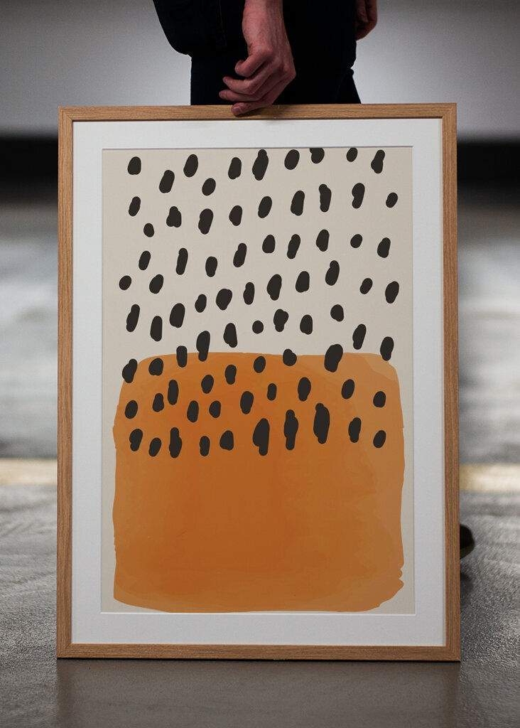 Oranje Stippen Kunst