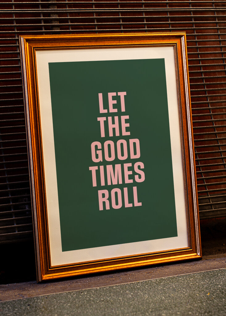 Poster mit fröhlichen Vibes