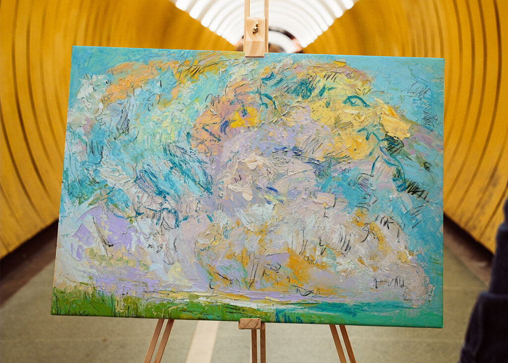 Lebendiger abstrakter Himmel