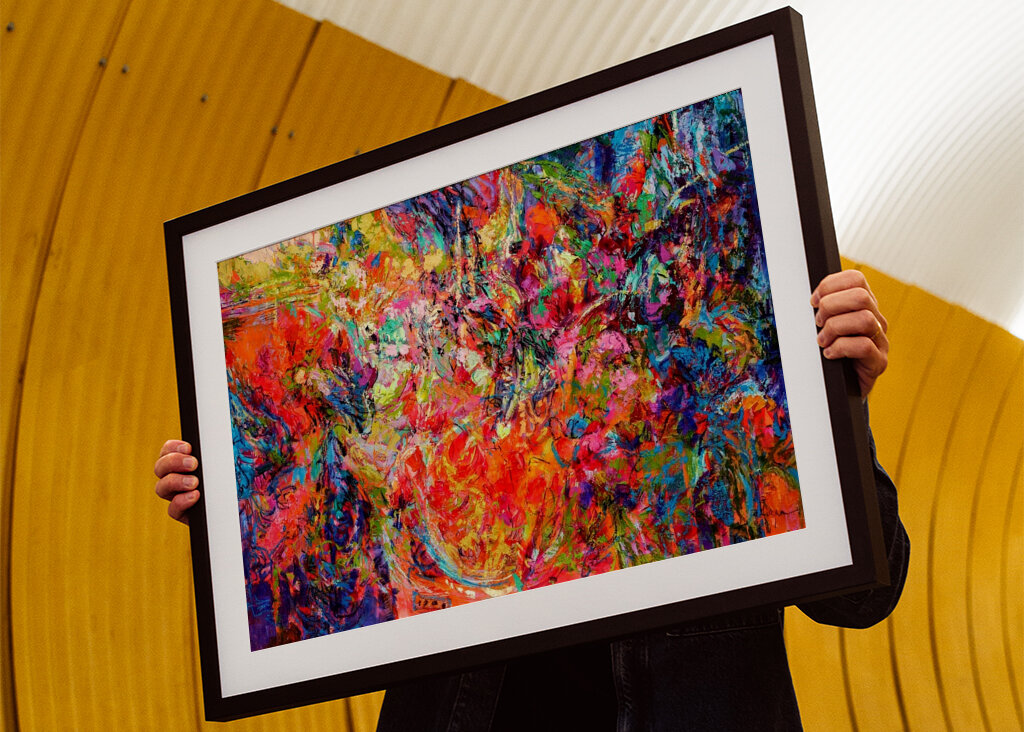 Lebendige abstrakte Glückseligkeit