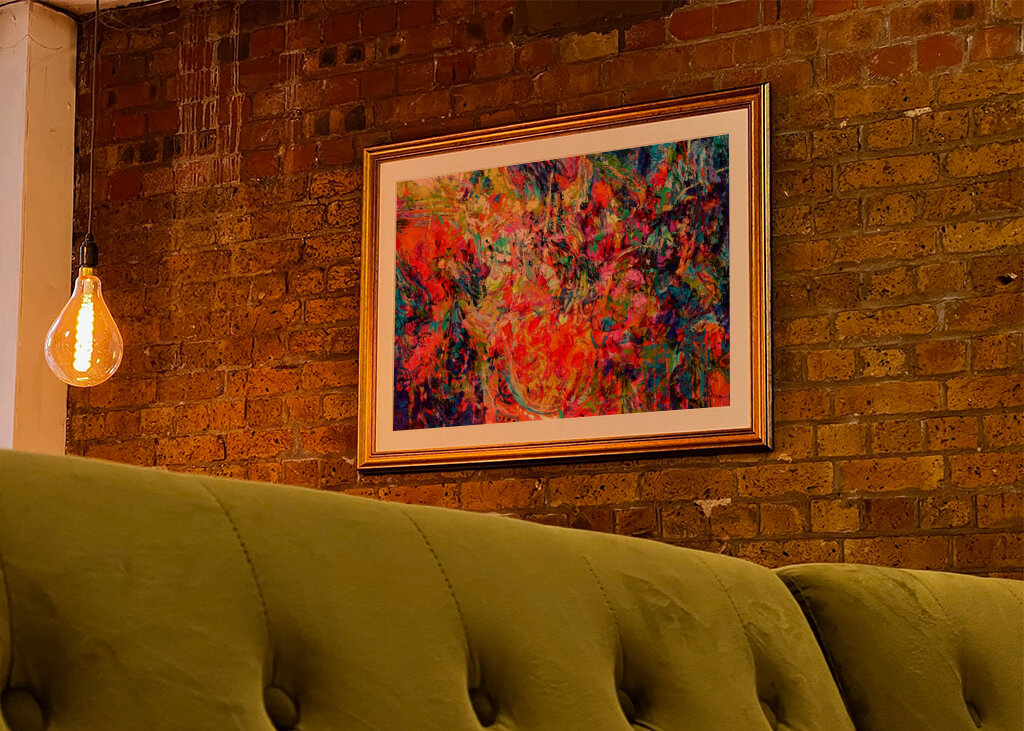 Lebendige abstrakte Glückseligkeit