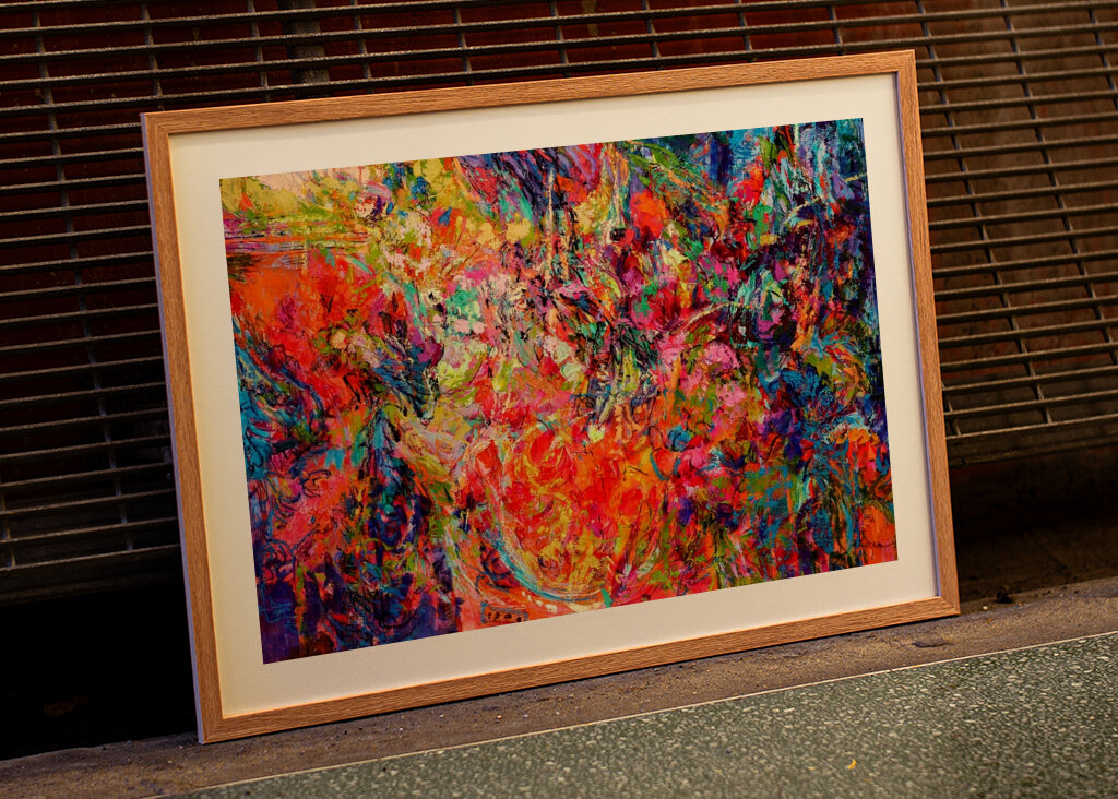 Lebendige abstrakte Glückseligkeit