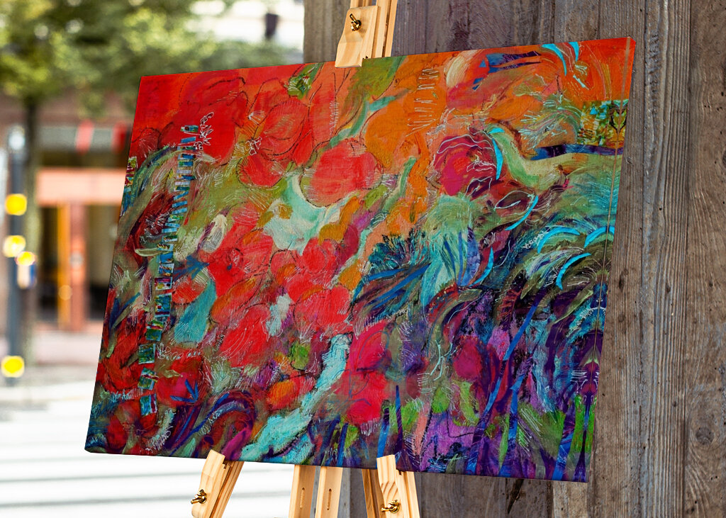 Lebendige abstrakte Blüte