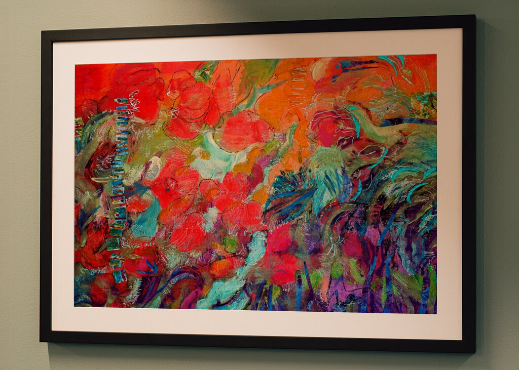 Lebendige abstrakte Blüte