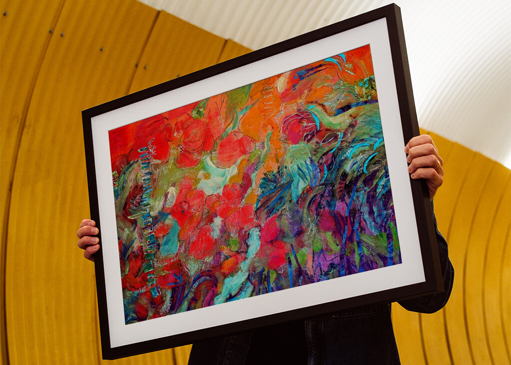 Lebendige abstrakte Blüte