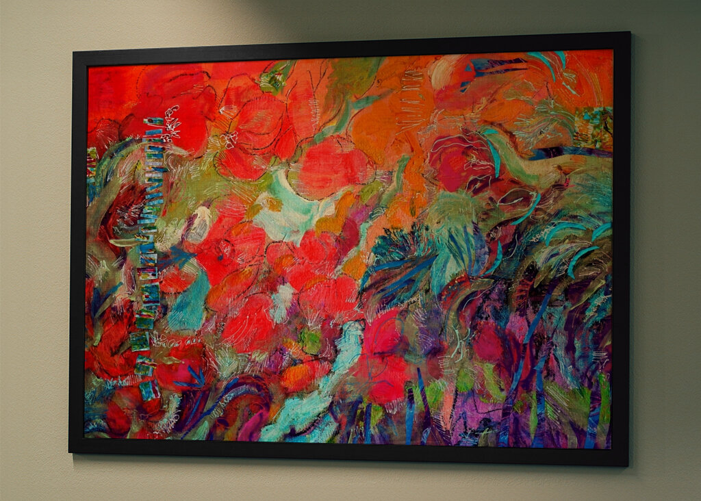 Lebendige abstrakte Blüte