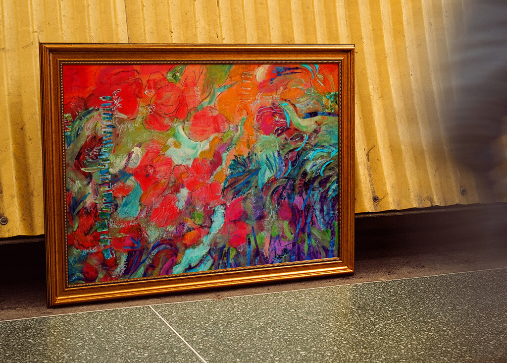 Lebendige abstrakte Blüte