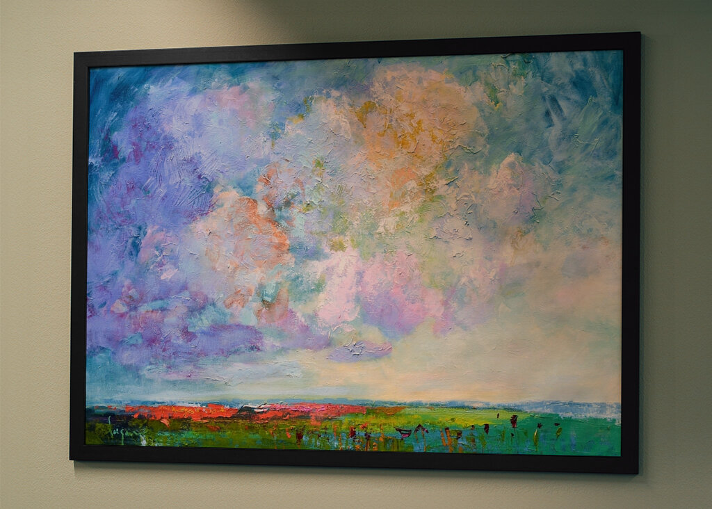 Světelná obloha scéna