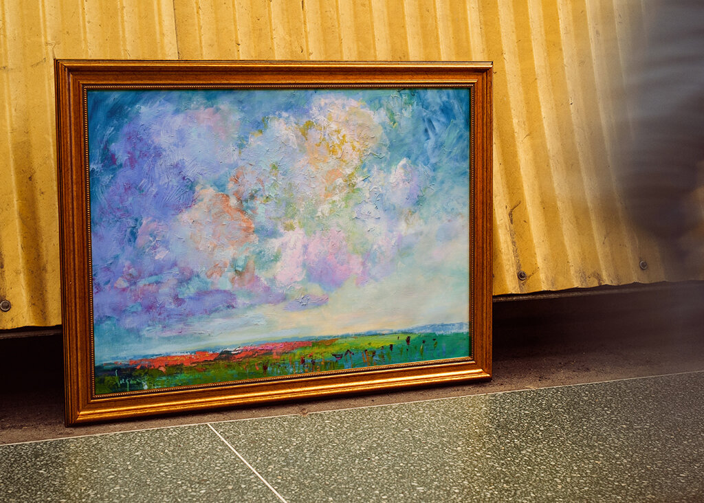 Světelná obloha scéna