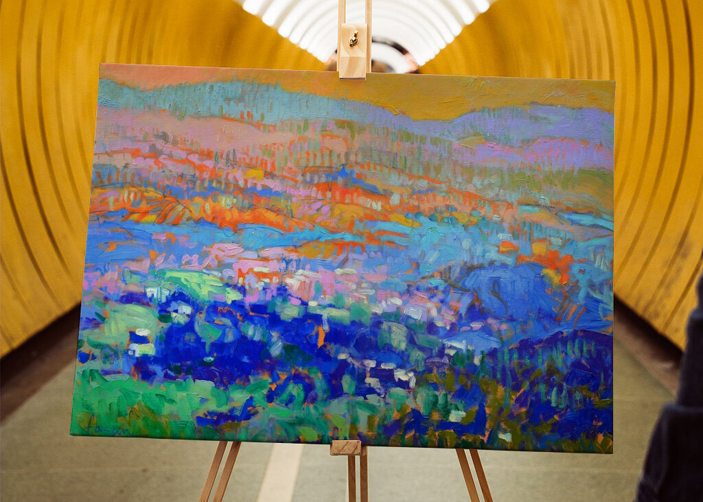 Lebendige abstrakte Hügel