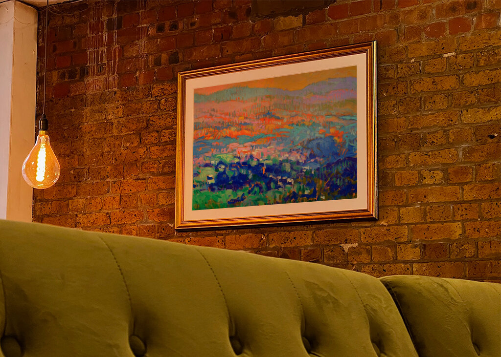 Lebendige abstrakte Hügel