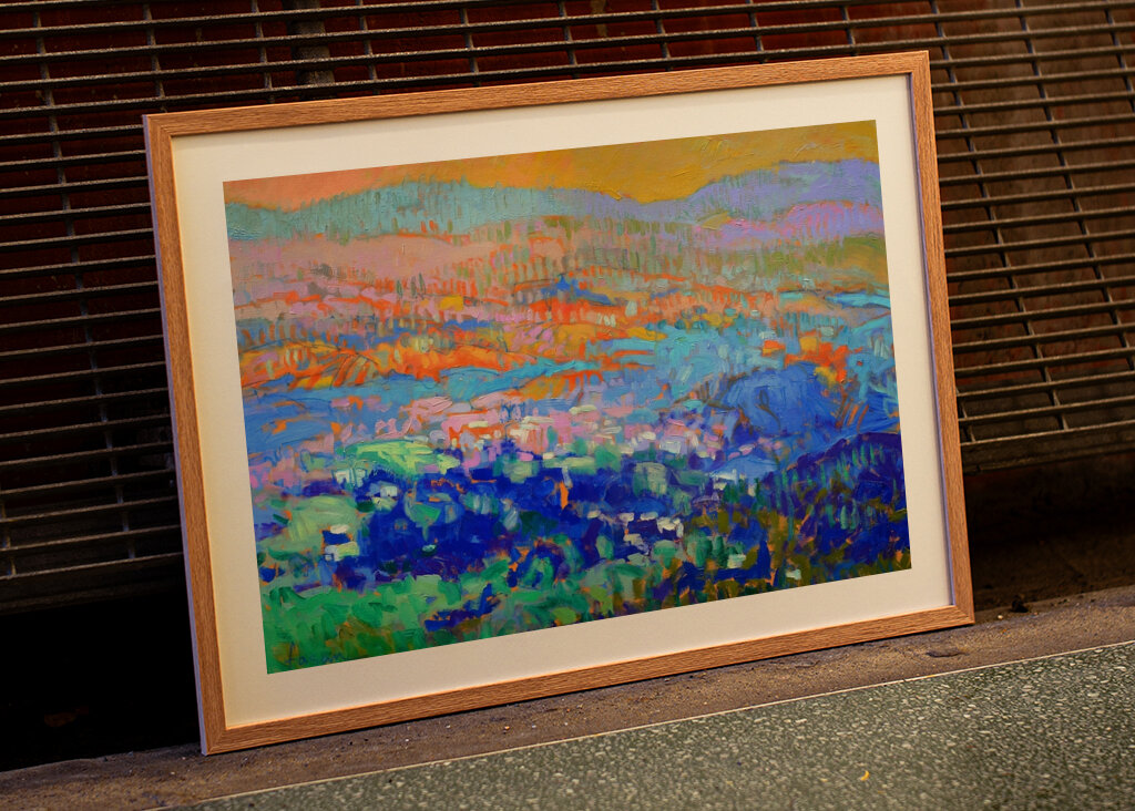 Lebendige abstrakte Hügel