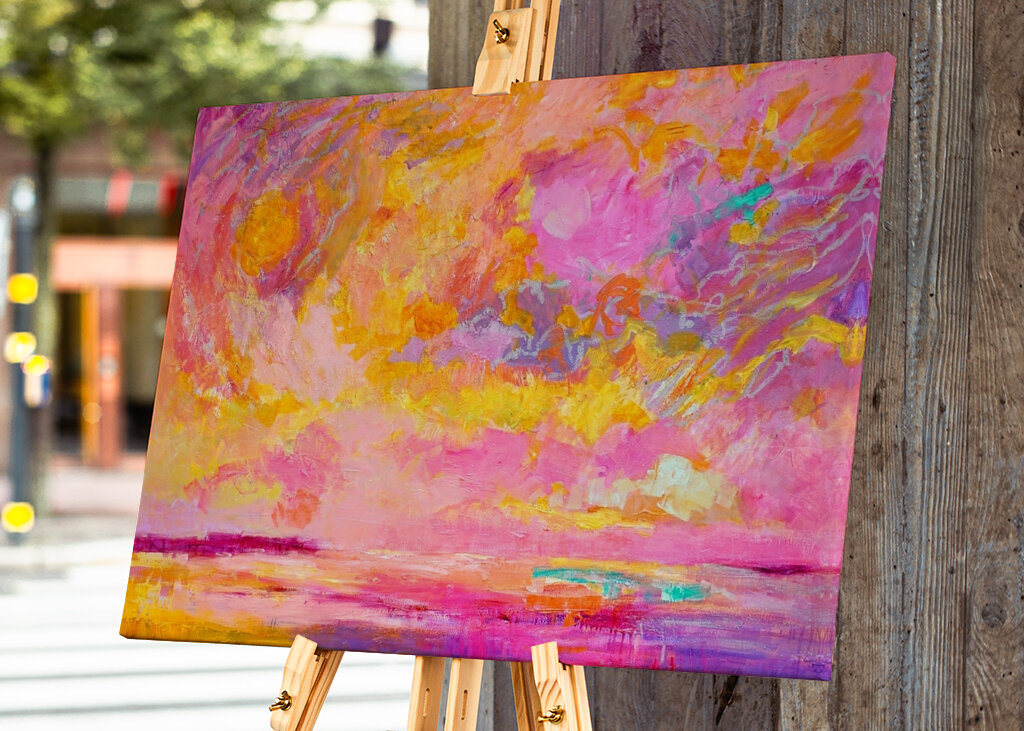 Lebendige Himmelsleinwand