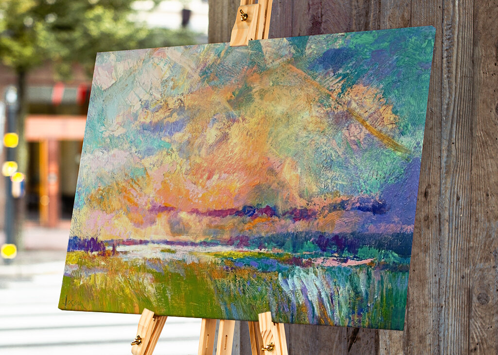 Lebendiger Blick auf den Himmel