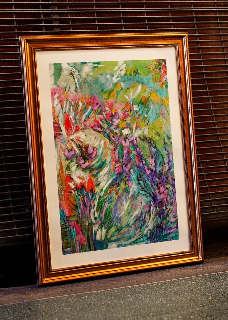 Vibrant Floral Whirl