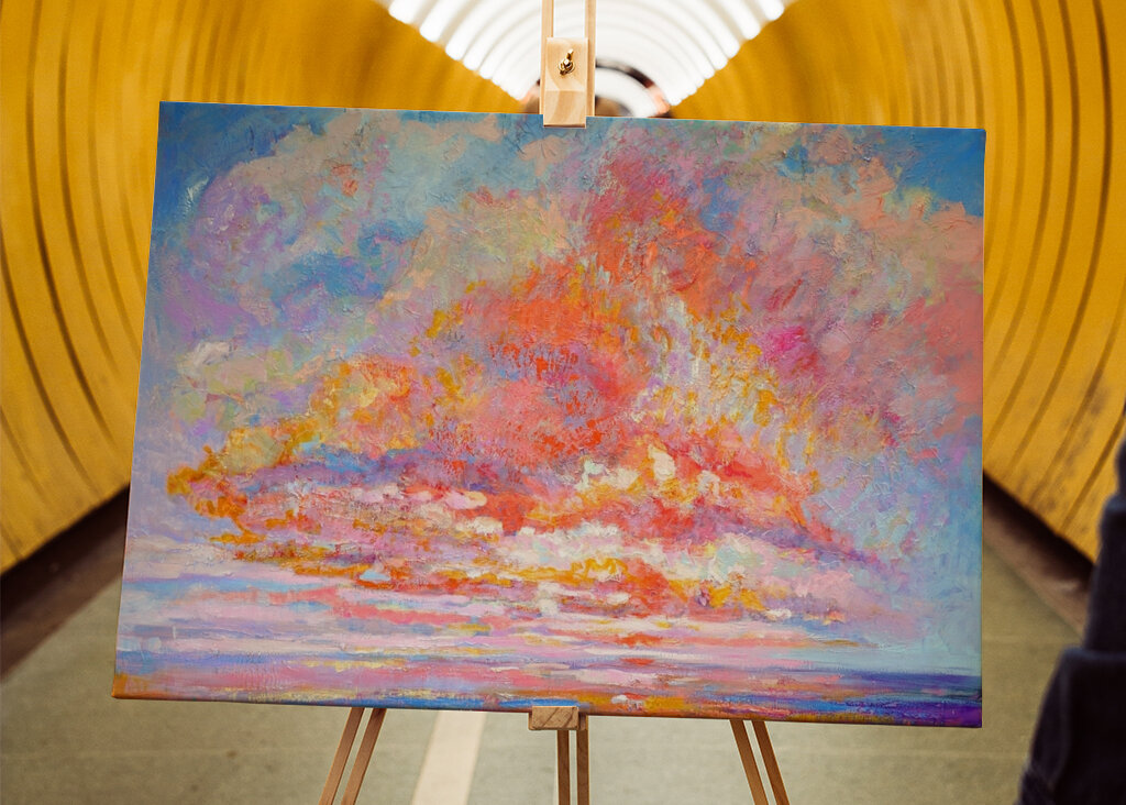 Strahlender Sonnenuntergangshimmel