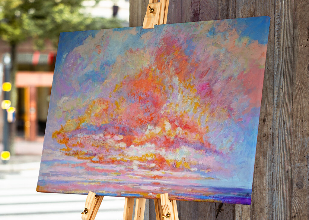 Strahlender Sonnenuntergangshimmel