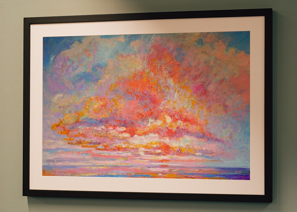 Strahlender Sonnenuntergangshimmel