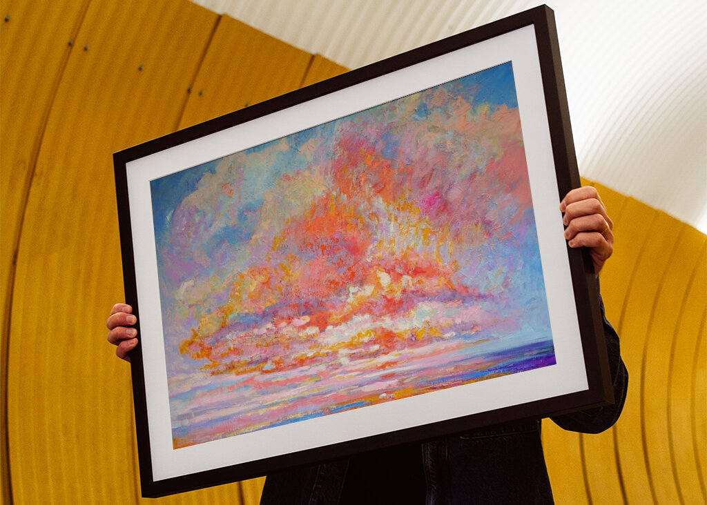 Strahlender Sonnenuntergangshimmel