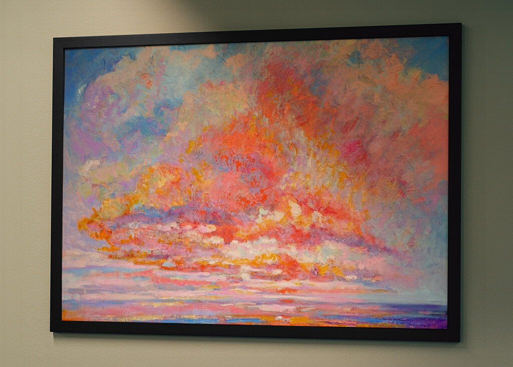 Strahlender Sonnenuntergangshimmel