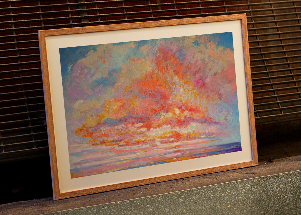 Strahlender Sonnenuntergangshimmel