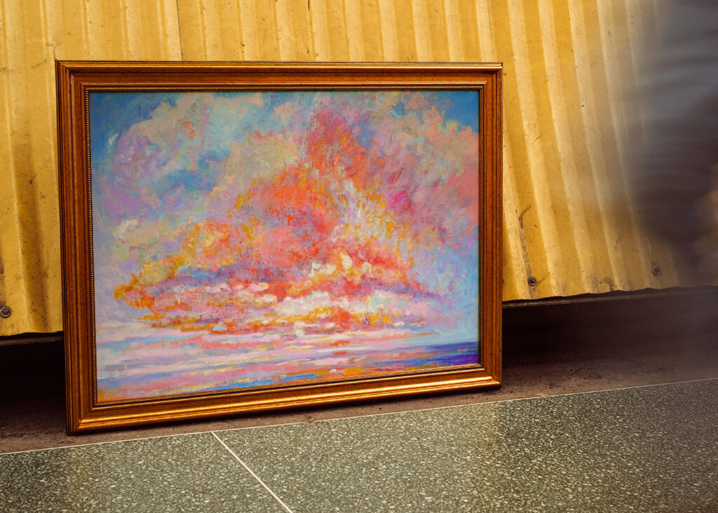 Strahlender Sonnenuntergangshimmel