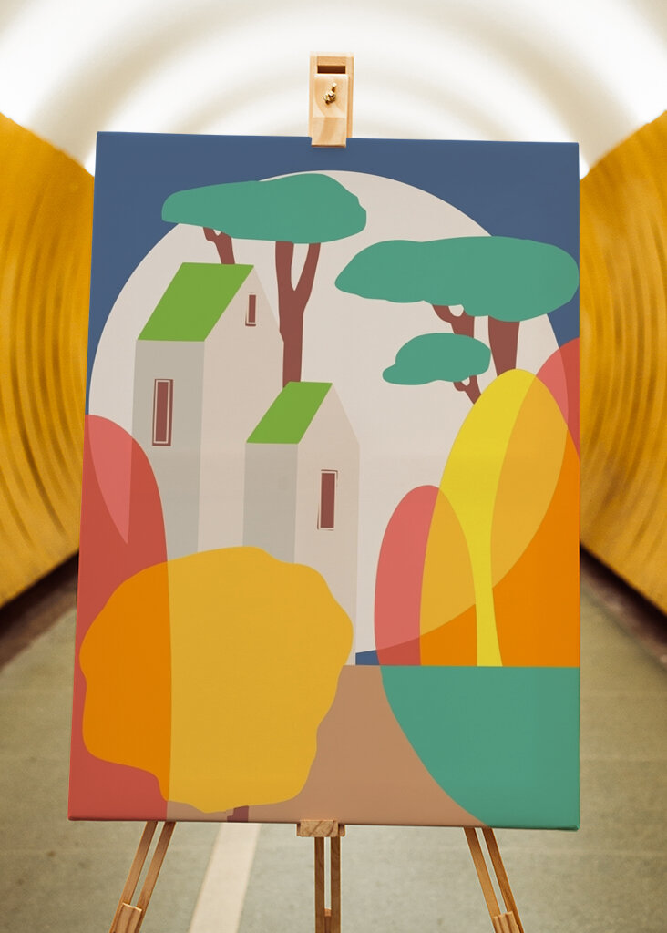 Abstrait Vue d’automne