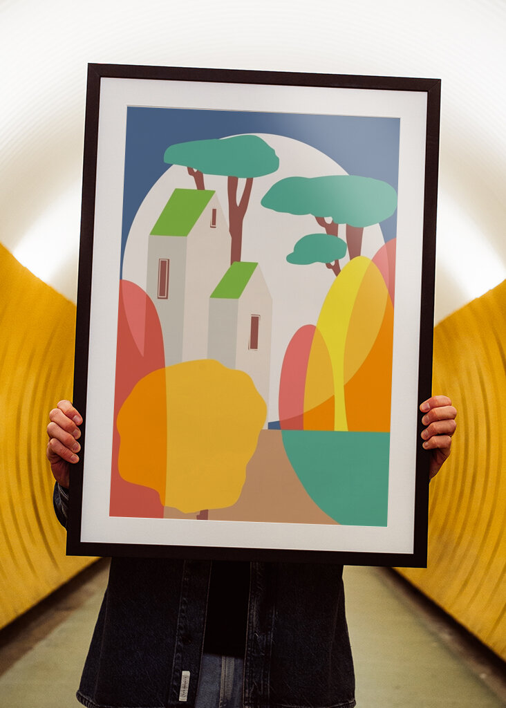 Abstrait Vue d’automne