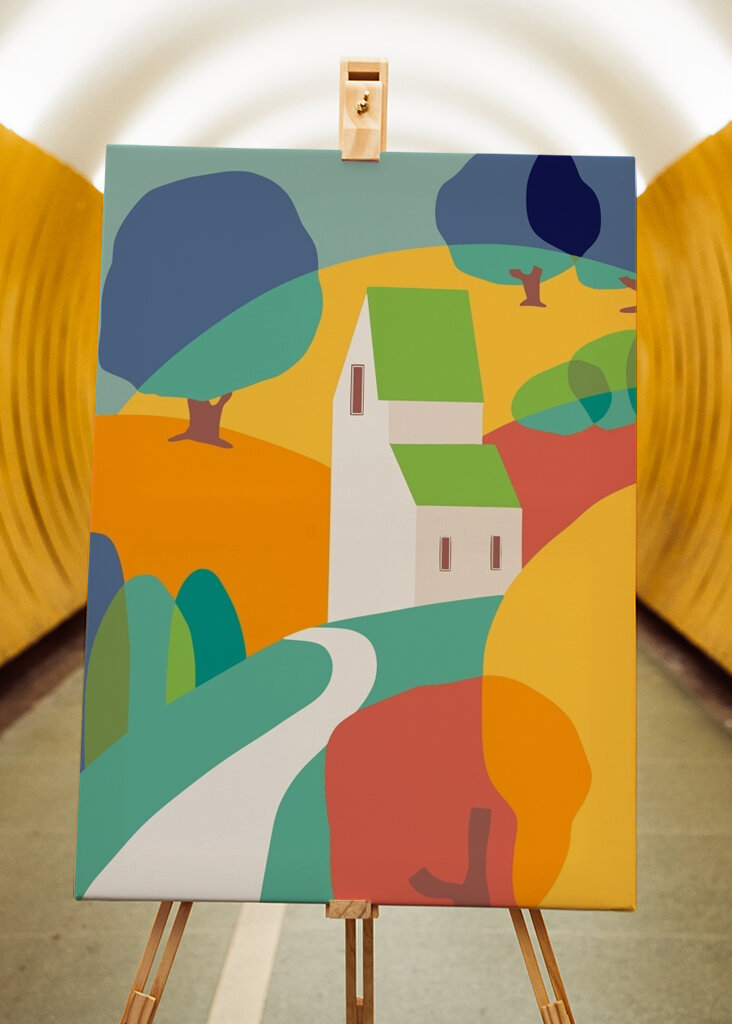 Colorful Hillside Art