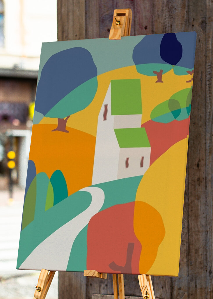 Colorful Hillside Art