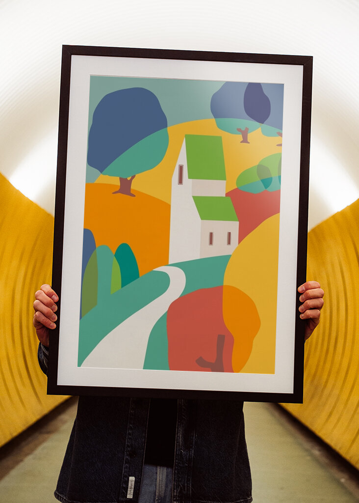 Colorful Hillside Art