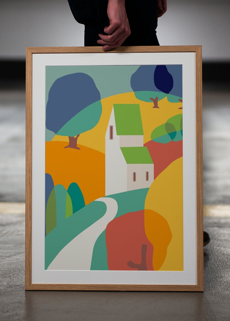 Colorful Hillside Art