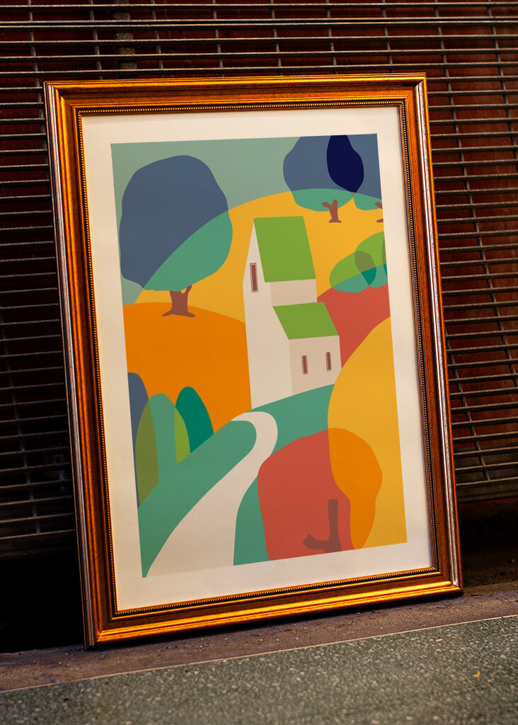 Colorful Hillside Art