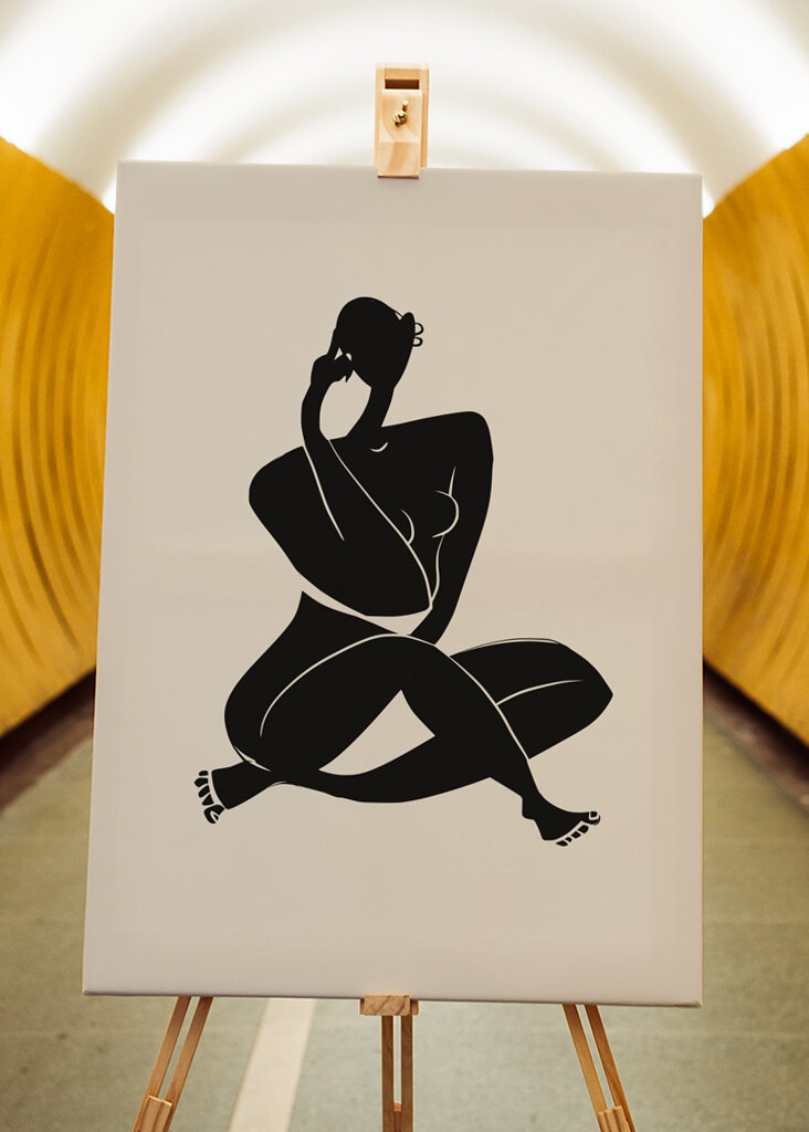 Abstract Nude Silhouette