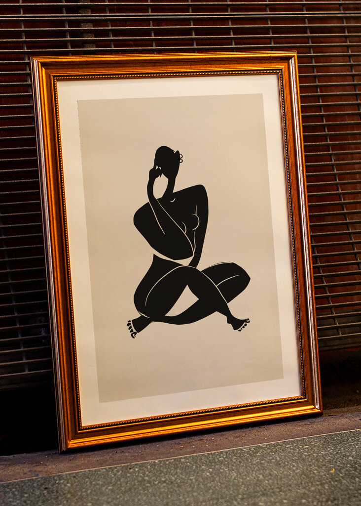 Abstract Nude Silhouette