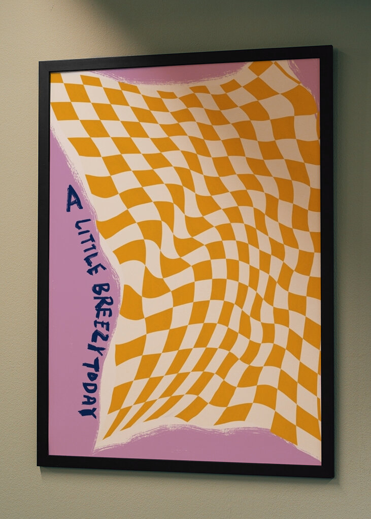 Luftig karierte Kunst Poster von Little Dean | Printler