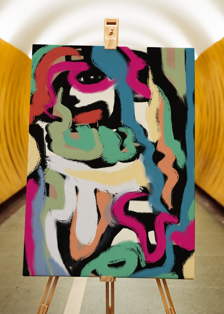 Vibrant Abstract Faces