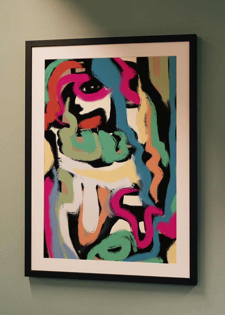 Vibrant Abstract Faces