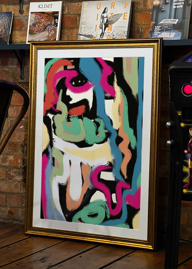 Vibrant Abstract Faces