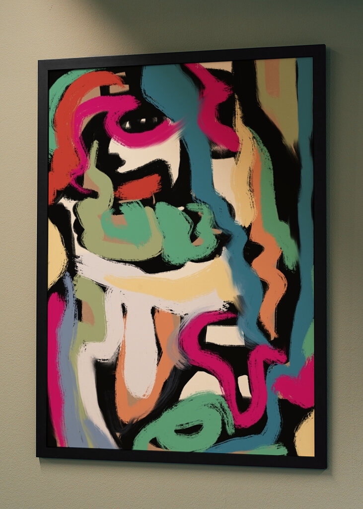 Vibrant Abstract Faces